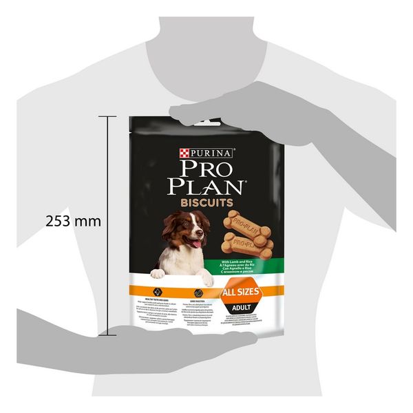 Сладость для взрослых собак Purina Pro Plan Biscuits печенье с лососем и рисом 400 г (8711639251993) VZ000074375F фото