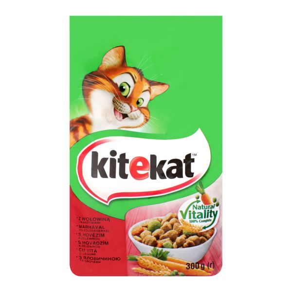 Сухой корм для кошек Kitekat говядина с овощами 300 г. (5900951248818) VZ000029603F фото