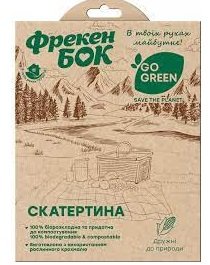 СКАТЕРТИНА ОДНОРАЗОВА ФРЕКЕН БОК GO GREEN БІОРОЗКЛАДНА 120Х150 СМ (4823071649178) VZВ00286318NF фото