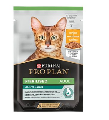 Влажный корм для взрослых стерилизованных кошек Purina Pro Plan Sterilised Nutrisavour 85г(7613038265124) VZ000077520F фото