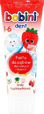 Зубна паста Bobini Strawberry для дітей віком від 1 до 6 років 75 мл (5900465997400) VZ000075880F фото