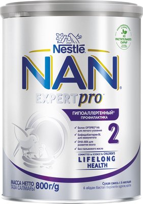 смесь Nestle NAN Expert Pro Гипоаллергенная 2 для детей от 6 месяцев 800 г (7613038298658) VZВ00297626NF фото