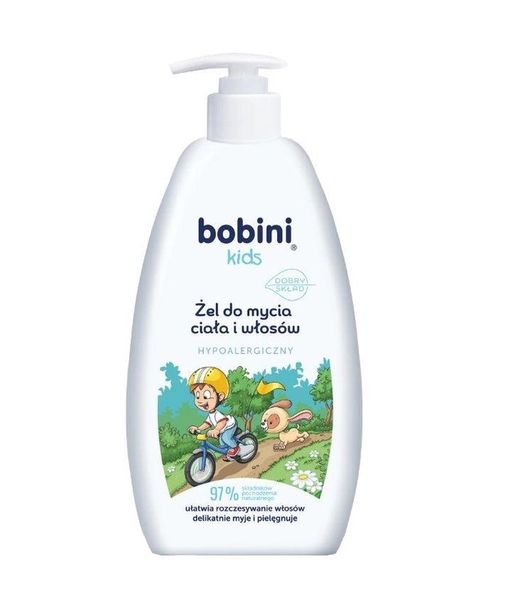 Гель для мытья тела и волос Bobini Kids hipoalergiczny 500 мл (5900931033229) VZ000077557F фото