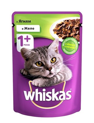 Влажный корм для кошек Whiskas с ягненком в желе 85 г. (5900951302176) VZ000078092F фото