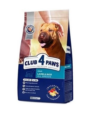 Корм Club 4 Paws Premium для собак Ягня і рис 14 кг (4820083909573) VZ000028936F фото