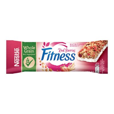 Батончик Fitness Nestle Стиглі ягоди полуниці та журавлина злаковий, 23.5 г (5900020029447) VZ000077106F фото