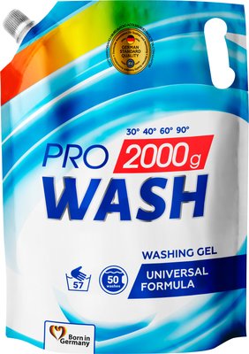 Гель для прання Pro Wash Універсальний 2 кг (4260637722096) VZВ00299484NF фото