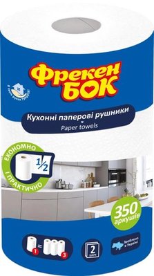 Бумажные полотенца Фрекен БОК кухонные 2-слойные 1 рулон 350 листов (33101400) VZВ00305810NF фото