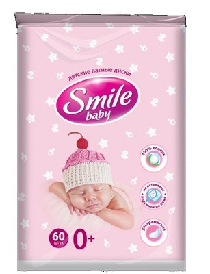 Ватні диски Smile Baby для дітей 60 шт. (4823071619546) VZВ00143402NF фото