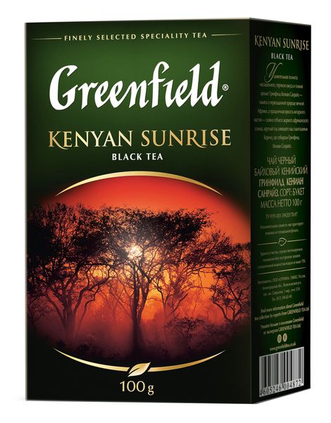 Чай Greenfield Kenyan Sunrise Черный листовой 100 г (4823096801223) VZ000029618F фото