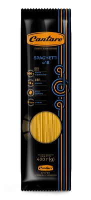 Макарони Cantare Spaghetti №18 400 г (4820245300231) VZ000074394F фото