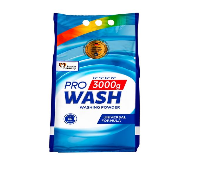 Порошок для стирки Pro Wash Универсальный 3 кг (4260637723772) VZВ00299486NF фото