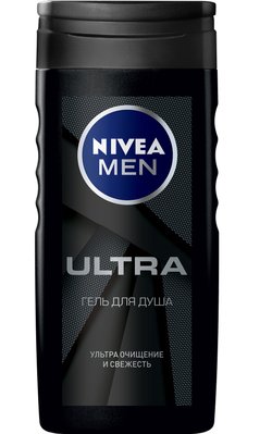 Гель для душа Nivea Men Ultra Carbon на основе каменной соли подсолнечного масла 250 мл (4005900515124) VZВ00282471NF фото