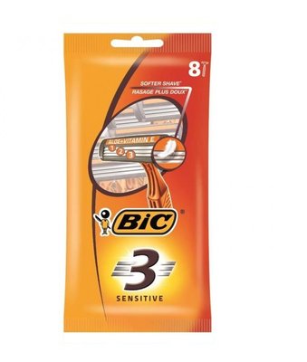 Набір бритв Bic Sensitive 3 без змінних катриджів Bic Sensitive 3 8 шт (3086126692586) VZВ00158658NF фото