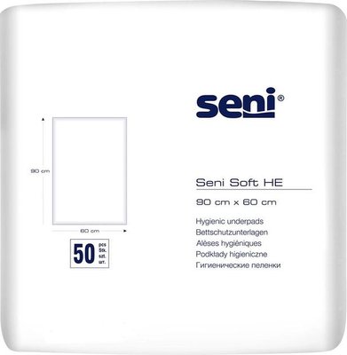 Одноразовые гигиенические пеленки Seni Soft HE 60х90 см х 50 шт (5900516699321) VZВ00291232NF фото