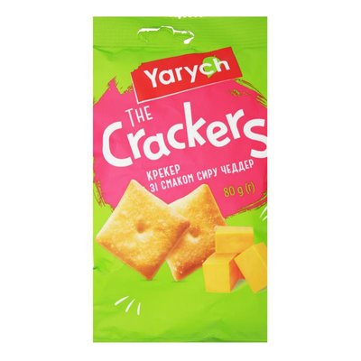 Печиво Yarych Крекер зі смаком сиру чедер 80 г. (4820154483384) VZ000029631F фото
