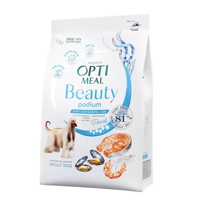 Сухой корм Optimeal Beauty Podium для собак на основе морепродуктов 4 кг.(4820215366090) VZ000073678F фото