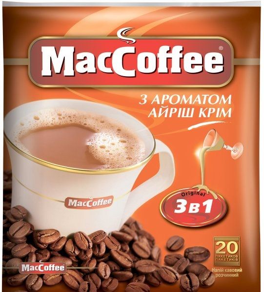 Кофейный напиток MacCoffee Ирландские сливки 3в1 20шт*18г (8887290109857) VZ000018460F фото