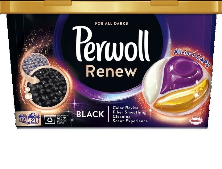 Капсулы для стирки Perwoll Renew Black для темных и черных вещей 21 шт (9000101573992) VZВ00301750NF фото