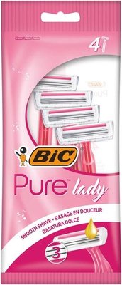 Набір бритв Bic Pure 3 Lady Pink без змінних картриджів 4 шт (3086123363816) VZВ00149091NF фото