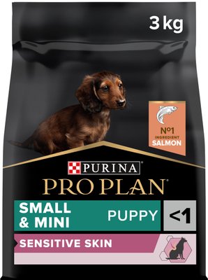 Сухой корм PRO PLAN Small&Mini Puppy Sensitive для щенков мелких пород с чувствительной кожей, с лососем 3 кг (7613035123809) VZ000073288F фото