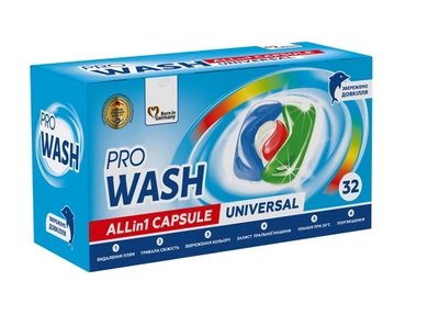 Капсулы для стирки Pro Wash 32 шт (4260637721952) VZВ00299488NF фото