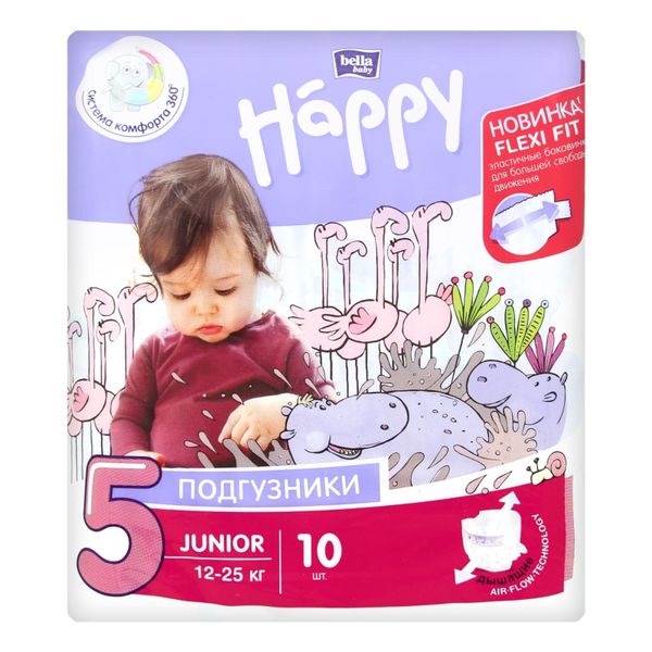 Подгузники детские Bella Baby Happy Junior 12-25 кг 10 шт (5900516600389) VZВ00287925NF фото