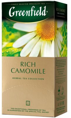 Чай Greenfield Rich Camomile Трав'яний з ромашкою пакетований 25 х 1.5 г (4823096802688) VZ000025702F фото