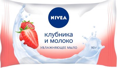 Мыло Nivea Клубника и молоко с протеином молока 90 г (4005808824328) VZВ00280100NF фото