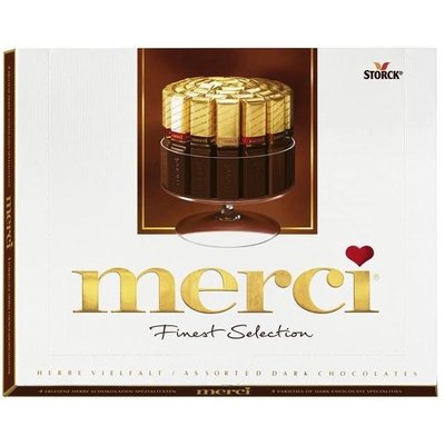 Цукерки Merci Finest Selection Чорний шоколад 250 г (4014400901412) VZ000071029F фото
