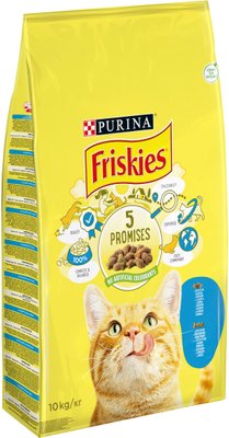 Сухой корм Purina Friskies для взрослых кошек с лососем и овощами 10 кг ( 5997204515469) VZ000071379F фото