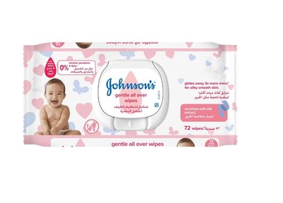 Дитячі вологі серветки Johnson's Baby Ніжна турбота 72 шт (3574661421810) VZВ00189256NF фото