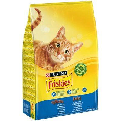 Сухий корм Purina Friskies для дорослих котів з лососем та овочами 10 кг ( 5997204515469) VZ000071379F фото