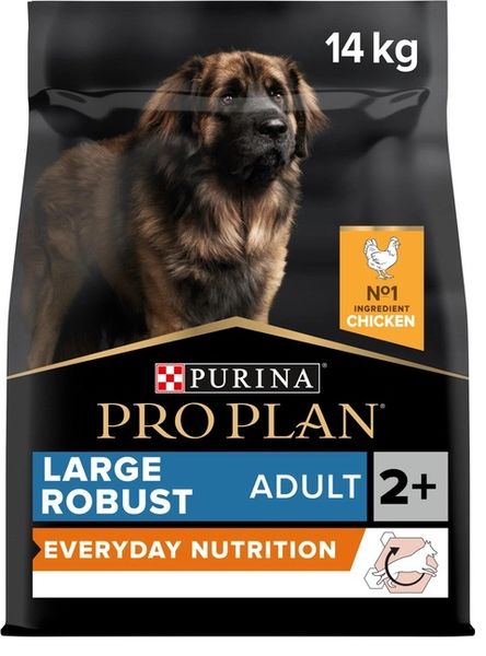 Сухой корм для взрослых собак больших пород Purina Pro Plan Large Robust Adult 2+ Everyday Nutrion с курицей 14 кг. VZ000030056F фото