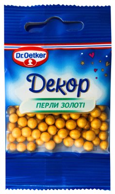 Посыпка Dr.Oetker "Жемчуг золотой" 10 г (5907707058608) VZ000028046F фото