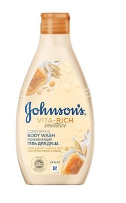 Уходящий гель для душа Johnson's Vita-Rich Смузи с йогуртом, овсом и медом 750 мл (3574661387314) VZВ00196415NF фото