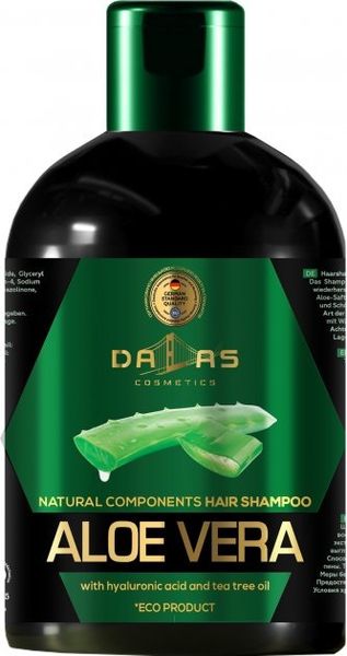 Шампунь Dalas Natural component з гіалуроновою кислотою, натуральним соком алое та олією чайного дерева 1000 мл (4260637729200) VZВ00280114NF фото