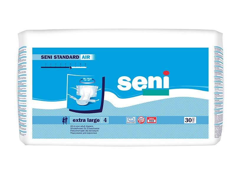 Подгузники для взрослых Seni Standard Air Extra Large 30 шт. (5900516693619) VZВ00189552NF фото