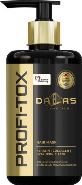 Маска для волос Dalas Cosmetics Profi-Tox с Кератином, Коллагеном и Гиалуроновой кислотой 900 мл (4262396141514) VZВ00306217NF фото