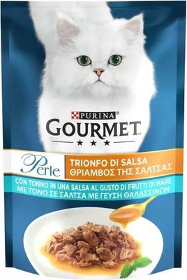 Влажный корм Purina Gourmet Perle для кошек, мини филе, Тунец 85 г.(7613036137782) VZ000073480F фото