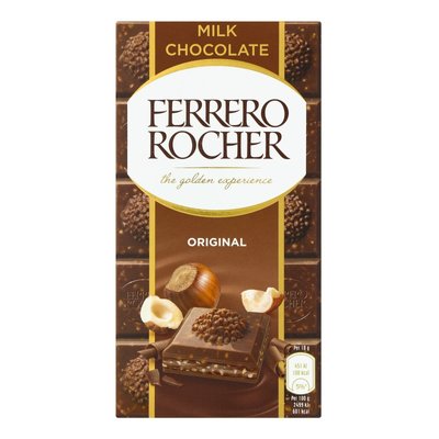 Шоколад молочный Ferrero Rocher с лесными орехами 90 г. (8000500359488) VZ000072807F фото