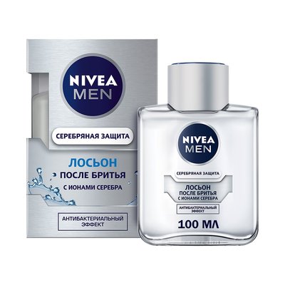 Лосьйон після гоління Nivea Men Срібний захист з іонами срібла і екстрактом ромашки 100 мл (4005808539789) VZВ00280894NF фото