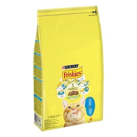 Сухой корм Purina Friskies для кошек со вкусом лосося и овощей 1.5 кг.( 7613033923562) VZ000071118F фото