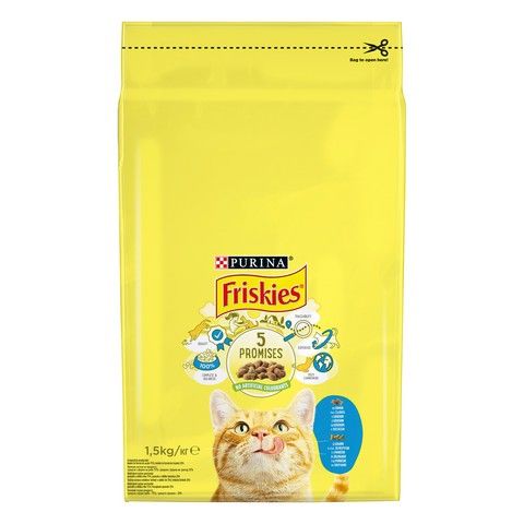 Сухой корм Purina Friskies для кошек со вкусом лосося и овощей 1.5 кг.( 7613033923562) VZ000071118F фото