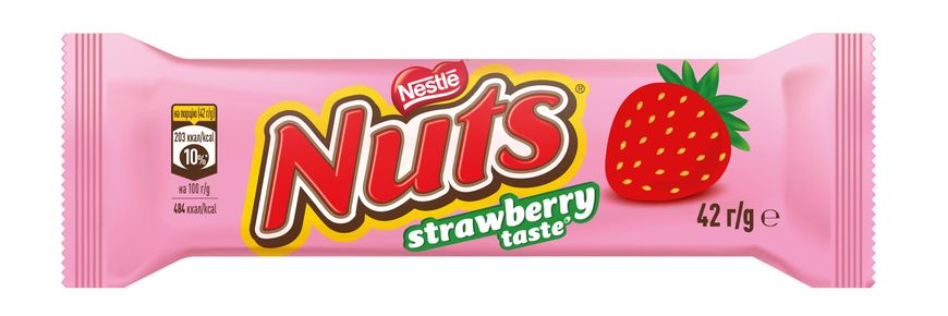 Батончик Nuts Strawberry 42 г (8593893780576) VZ000074322F фото