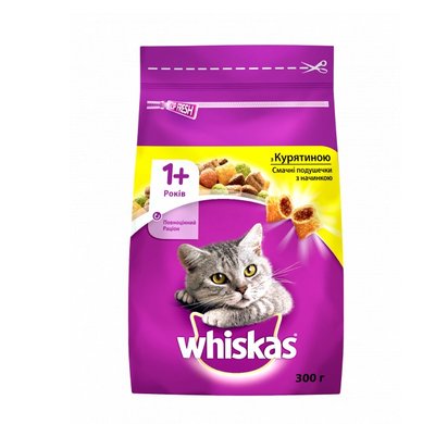 Сухой корм Whiskas для кошек с курицей 300г(5998749144039) VZ000076217F фото