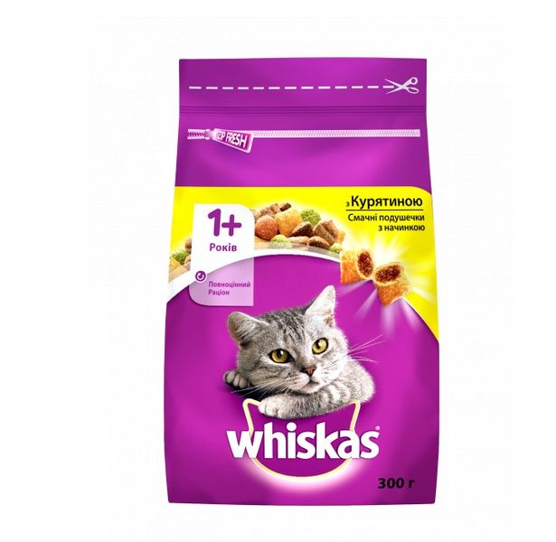 Сухой корм Whiskas для кошек с курицей 300г(5998749144039) VZ000076217F фото