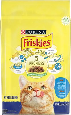 Сухой корм Purina Friskies Sterilized для стерилизованных кошек с лососем, тунцем и овощами 10 кг.(7613033205064) VZ000071460F фото