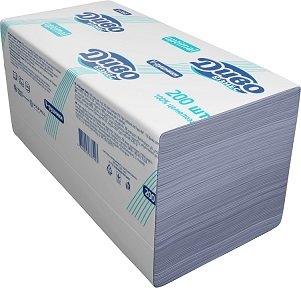 Упаковка паперових рушників Диво Optimal 2 шари V-складання Білих 200 шт (4820003837993) VZВ00311549NF фото