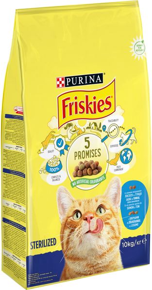 Сухой корм Purina Friskies Sterilized для стерилизованных кошек с лососем, тунцем и овощами 10 кг.(7613033205064) VZ000071460F фото